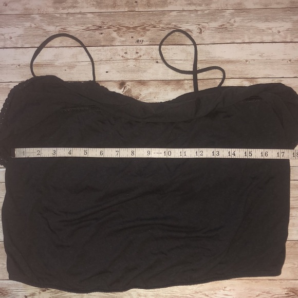 American Eagle, spaghetti strap, bust ruffle, cropped tank top - junior size L - Picture 8 of 9